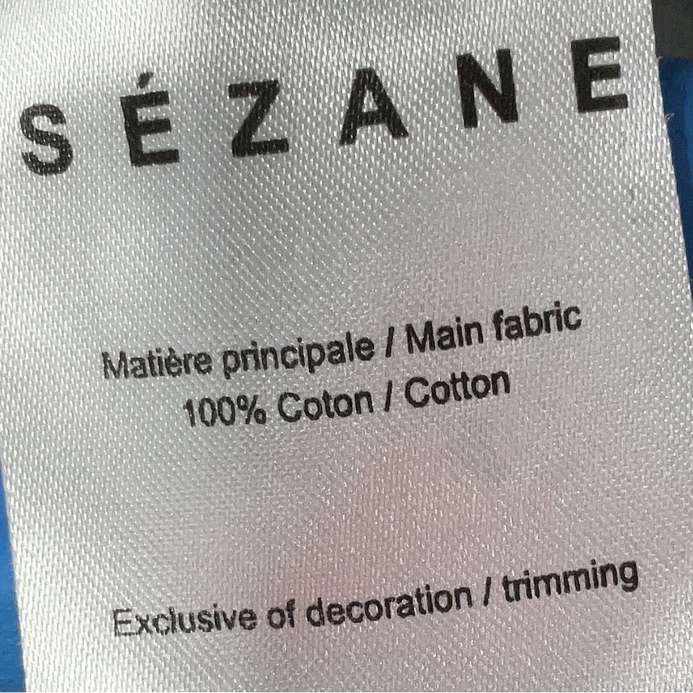 Sezane Celine Crochet Sleeve Ecru Cotton Blouse Size 38 - Picture 7 of 8